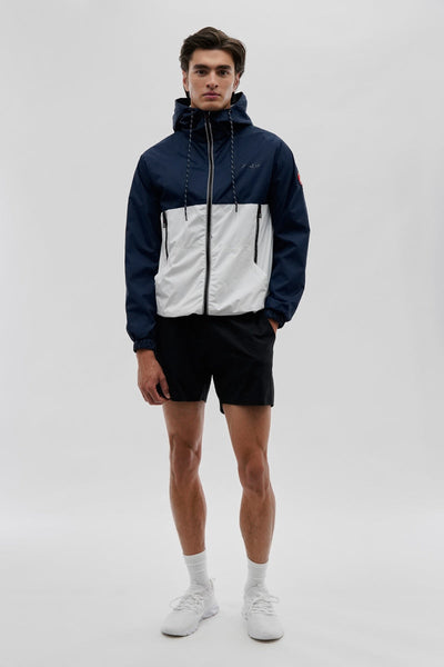 Canada Weather Gear Hooded Colour Block Lightweight Jacket - Navy - Mens Lightweight Jackets - Canada Weather Gear