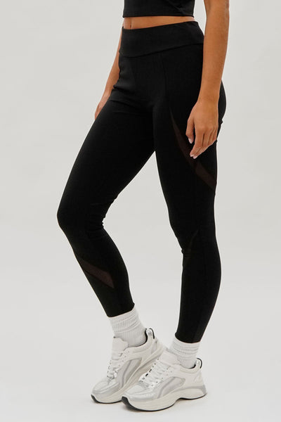 Super Triple Goose High Waisted Leggings - Black - Womens Leggings - Canada Weather Gear