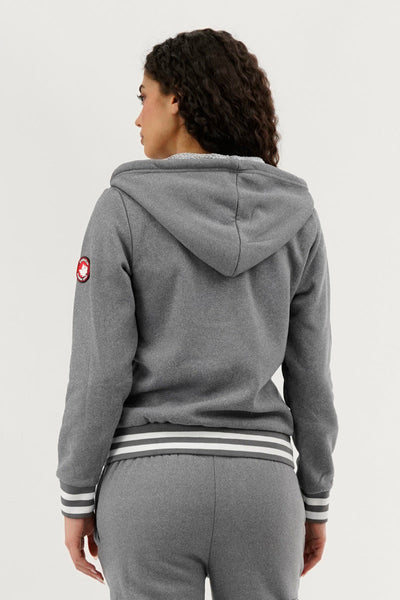 Canada Weather Gear Fleece Zip Up Hoodie - Grey - Womens Hoodies & Sweatshirts - Canada Weather Gear