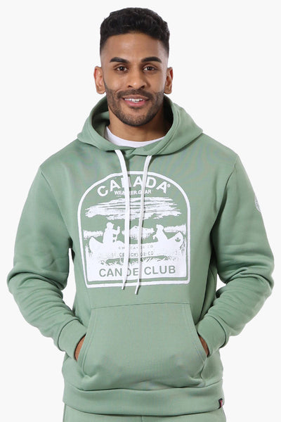 Canada Weather Gear Canoe Club Print Hoodie - Mint - Mens Hoodies & Sweatshirts - Canada Weather Gear