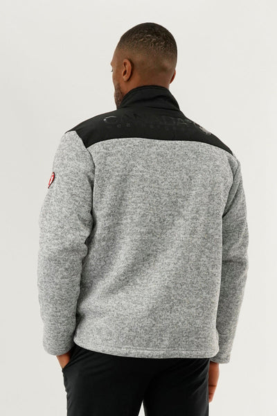Canada Weather Gear Sherpa Lined Fleece Lightweight Jacket - Grey - Mens Lightweight Jackets - Canada Weather Gear