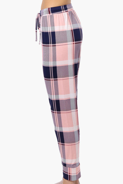 Canada Weather Gear Plaid Tie Waist Pajama Bottoms - Pink - Womens Pajamas - Canada Weather Gear