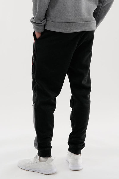 Canada Weather Gear Fleece Contrast Insert Joggers - Black