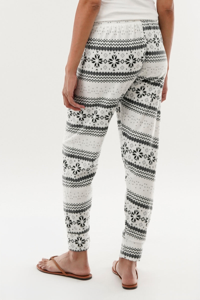 Canada Weather Gear Festive Print Pajama Pants - White - Womens Pajamas - Canada Weather Gear