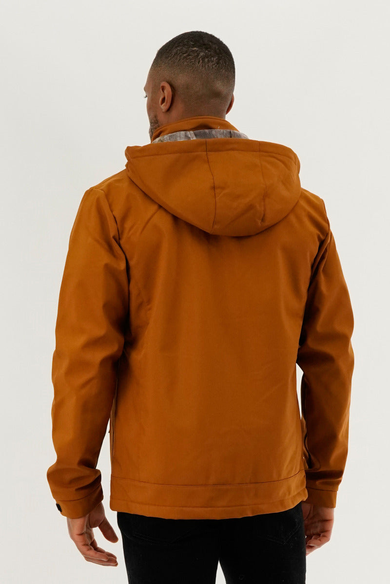 Canada Work Gear Wood Camo Lined Lightweight Jacket - Brown - Mens Lightweight Jackets - Canada Weather Gear