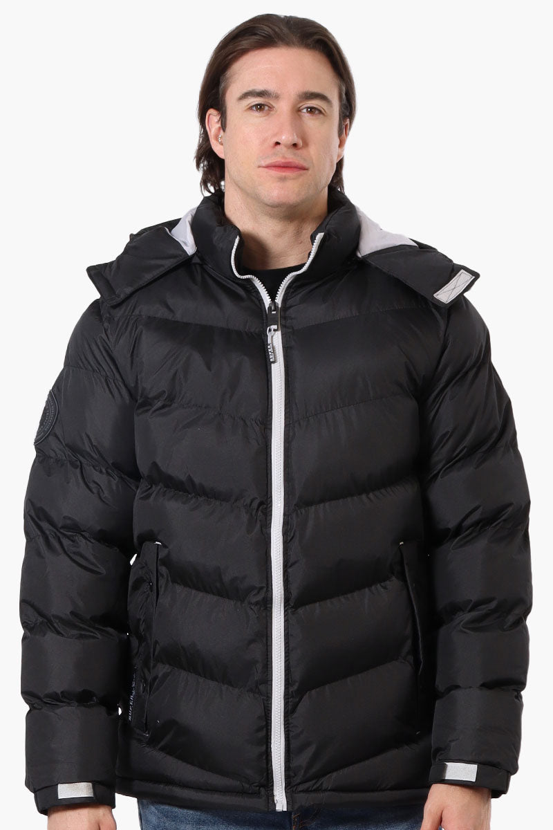 Super Triple Goose Bubble Contrast Detail Bomber Jacket - Black - Mens Bomber Jackets - Canada Weather Gear