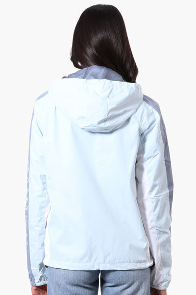 Canada Weather Gear Logo Print Sleeve Ripstop Lightweight Jacket - Aqua - Womens Lightweight Jackets - Canada Weather Gear