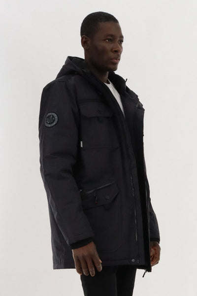 Canada Weather Gear Multi Pocket Parka Jacket - Blue - Mens Parka Jackets - Canada Weather Gear