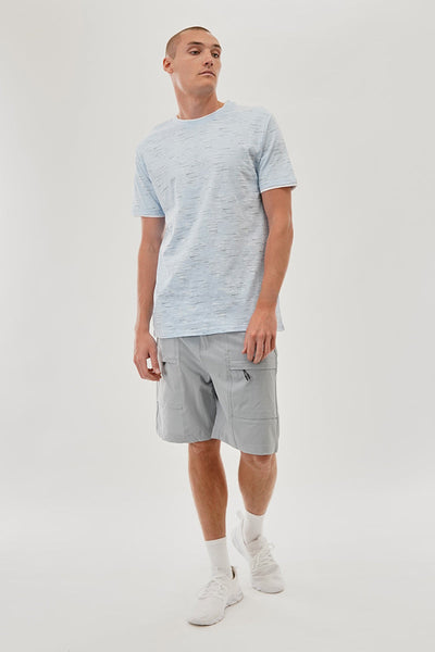 Canada Weather Gear Vintage Patterned Crewneck Tee - Aqua - Mens Tees & Tank Tops - Canada Weather Gear
