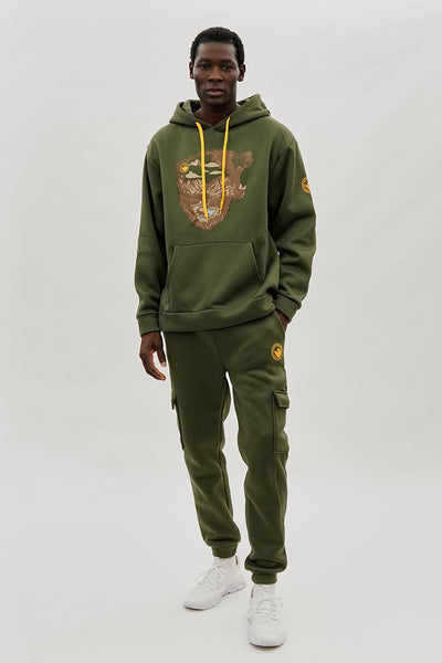 Canada Weather Gear Bear Print Hoodie - Olive