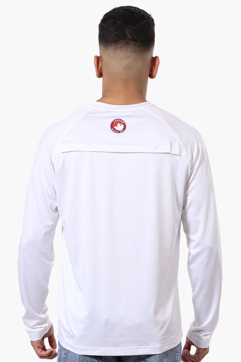 Canada Weather Gear Athletic Logo Sleeve Long Sleeve Top - White - Mens Long Sleeve Tops - Canada Weather Gear