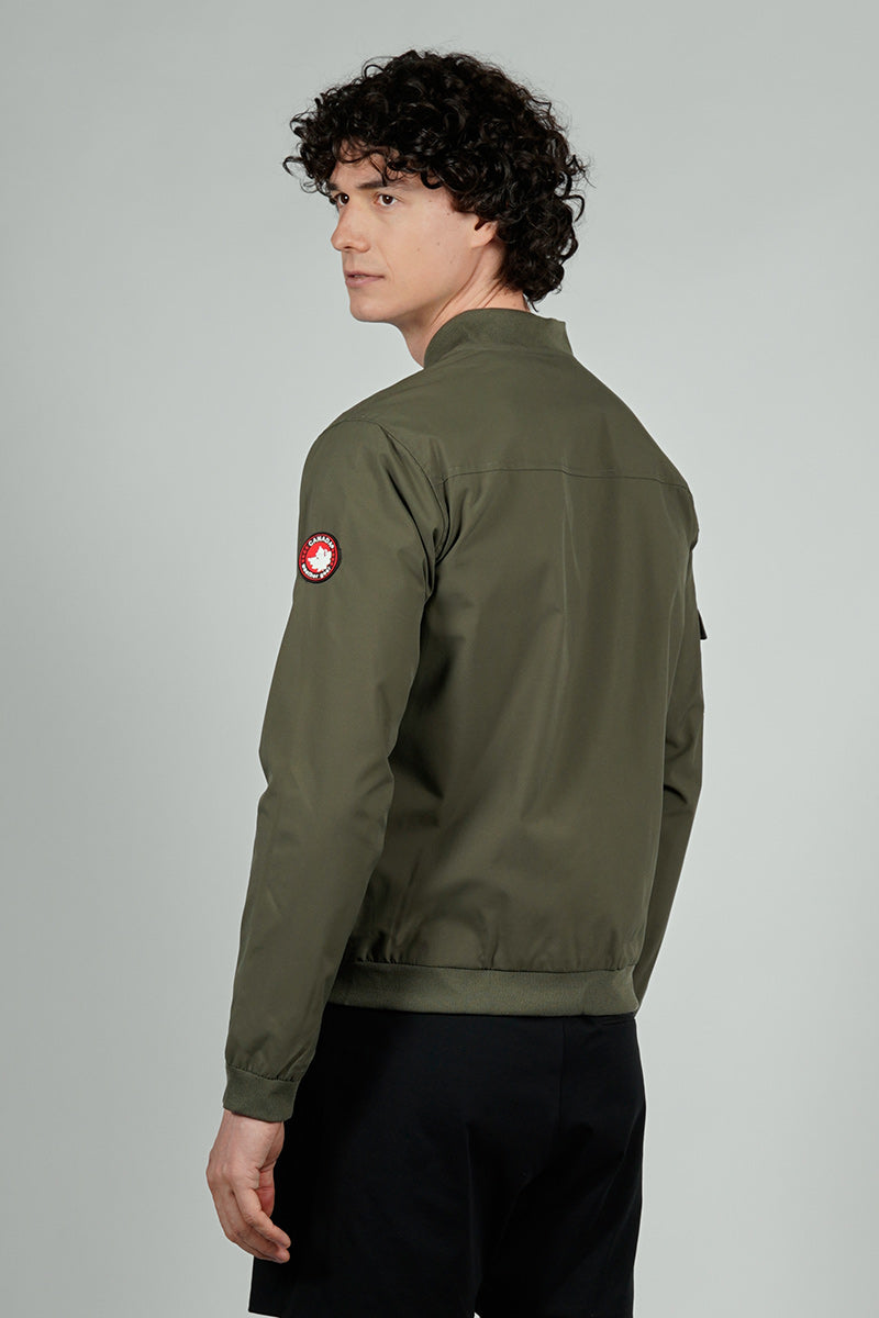 Canada Weather Gear Basic Zip Up Bomber Lightweight Jacket - Olive