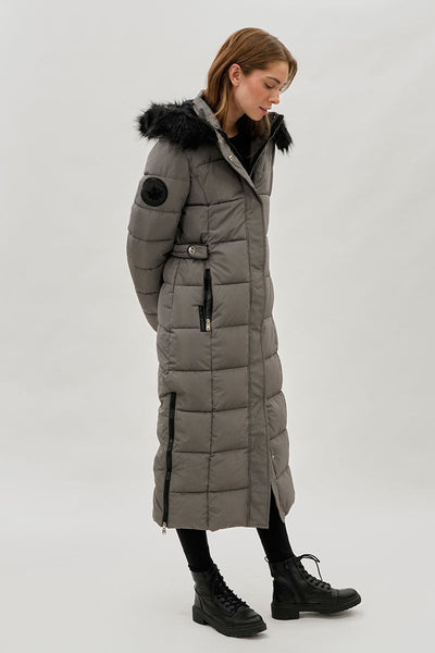 Canada Weather Gear Long Faux Fur Lined Parka Jacket - Black