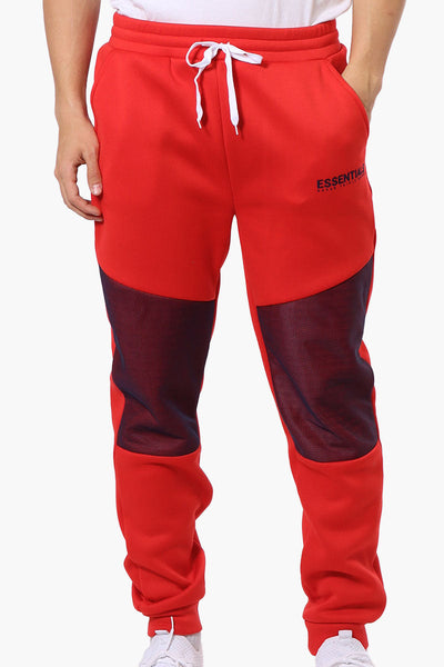 Essentials Super Triple Goose Mesh Insert Tie Waist Joggers - Red - Mens Joggers & Sweatpants - Canada Weather Gear