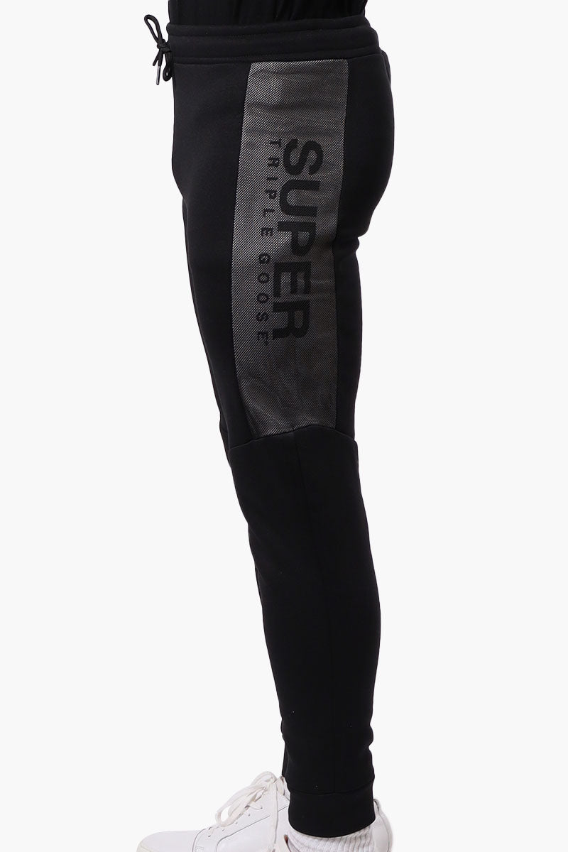 Super Triple Goose Mesh Insert Joggers - Black - Mens Joggers & Sweatpants - Canada Weather Gear