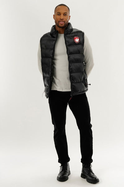 Canada Weather Gear Basic Puffer Vest - Black - Mens Vests - Canada Weather Gear
