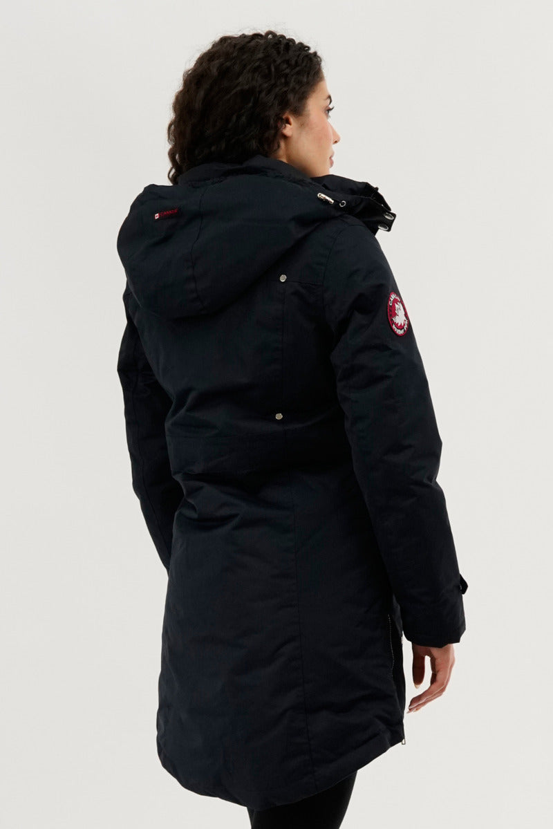 Canada Weather Gear Sherpa Lined Parka Jacket - Navy - Womens Parka Jackets - Canada Weather Gear