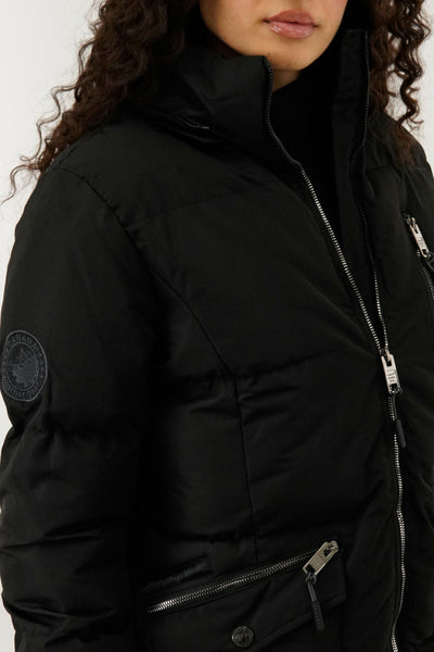 Canada Weather Gear Faux Fur Lined Hood Parka Jacket - Black - Womens Parka Jackets - Canada Weather Gear