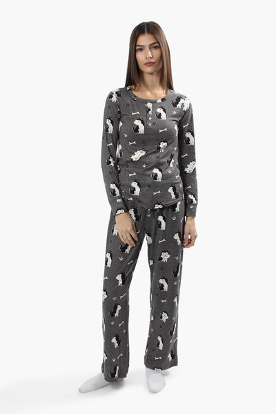 Canada Weather Gear Dog Print Pajama Pants - Grey - Womens Pajamas - Canada Weather Gear