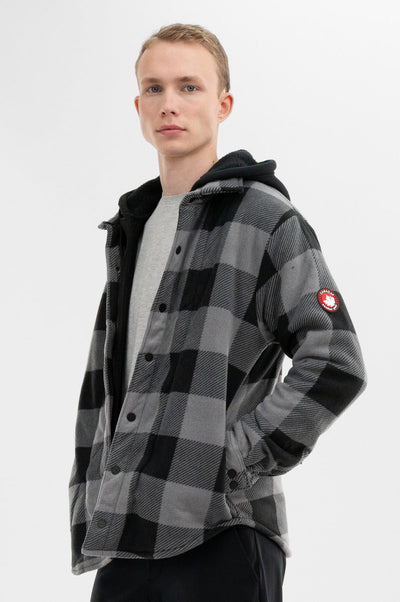 Canada Weather Gear Plaid Sherpa Lined Lightweight Jacket - Black