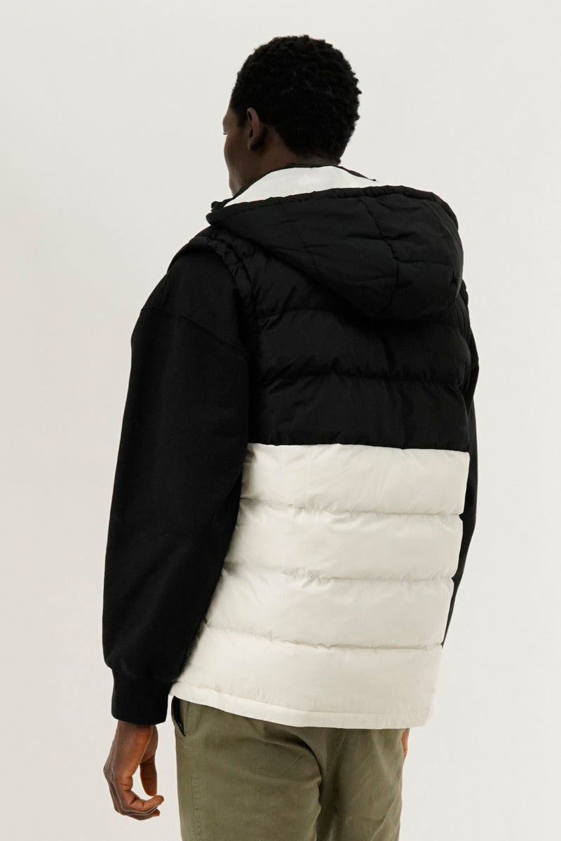 Super Triple Goose Colour Block Hooded Vest - White - Mens Vests - Canada Weather Gear