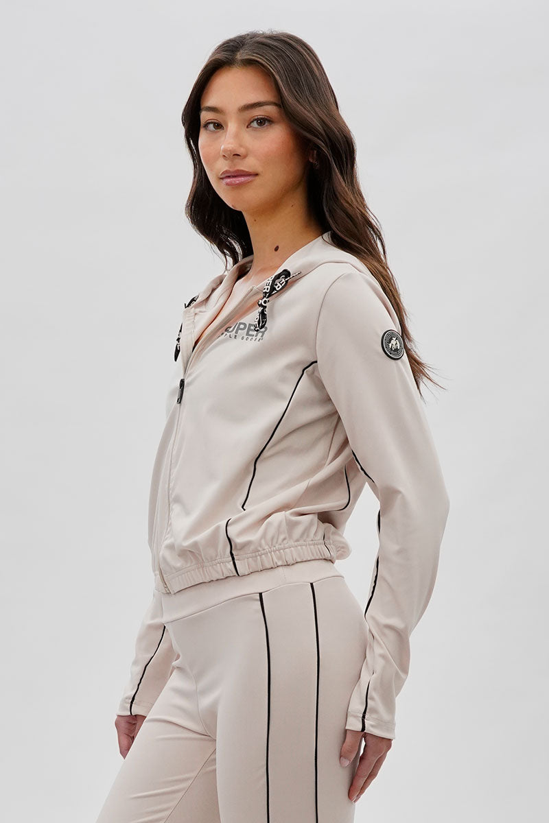 Super Triple Goose Cropped Active Hoodie - Beige - Womens Hoodies & Sweatshirts - Canada Weather Gear
