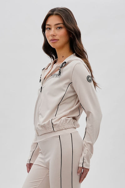Super Triple Goose Cropped Active Hoodie - Beige - Womens Hoodies & Sweatshirts - Canada Weather Gear