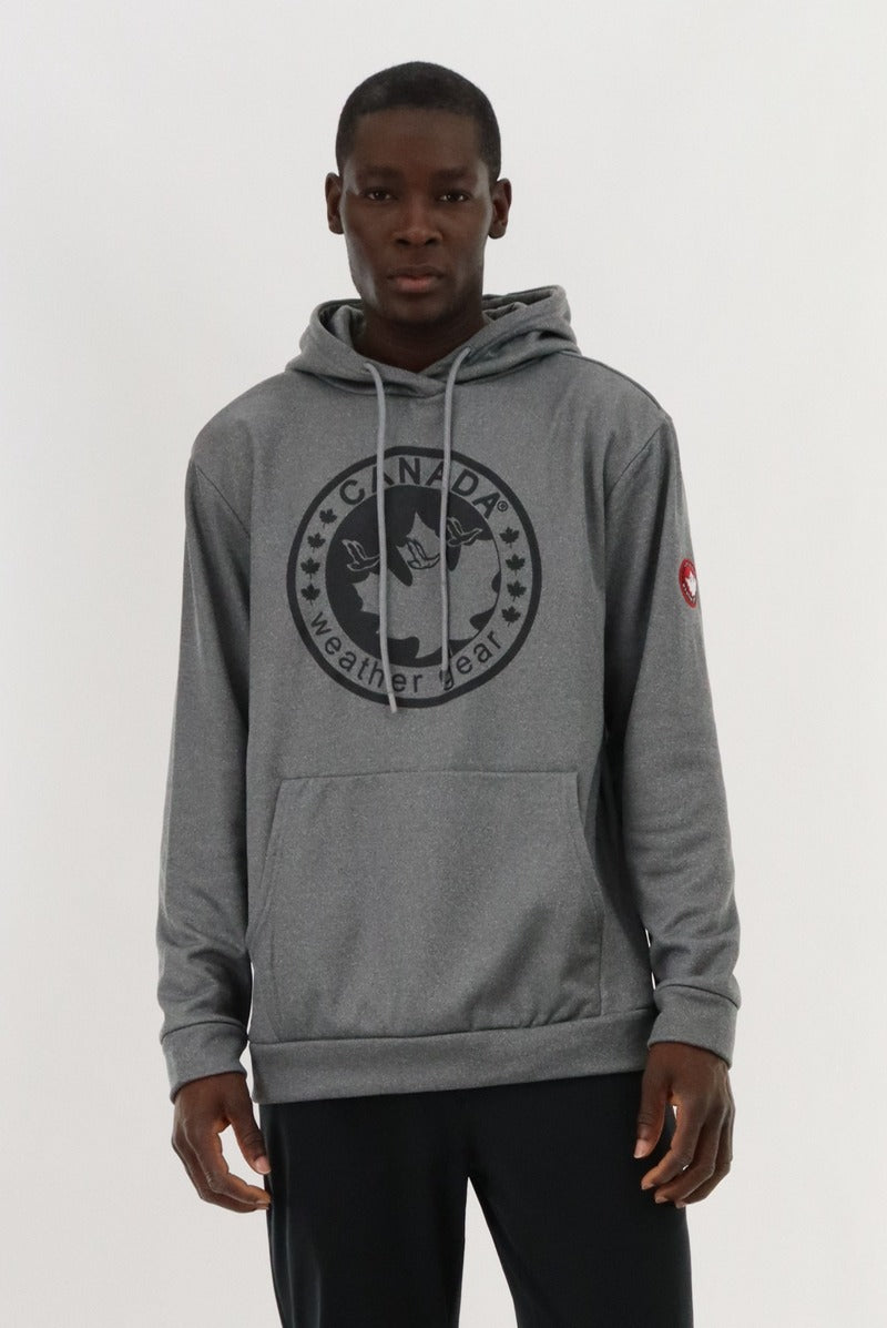 Canada Weather Gear Logo Hoodie - Grey - Mens Hoodies & Sweatshirts - Canada Weather Gear
