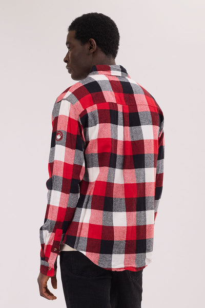 Canada Weather Gear Plaid Button Up Casual Shirt - Red