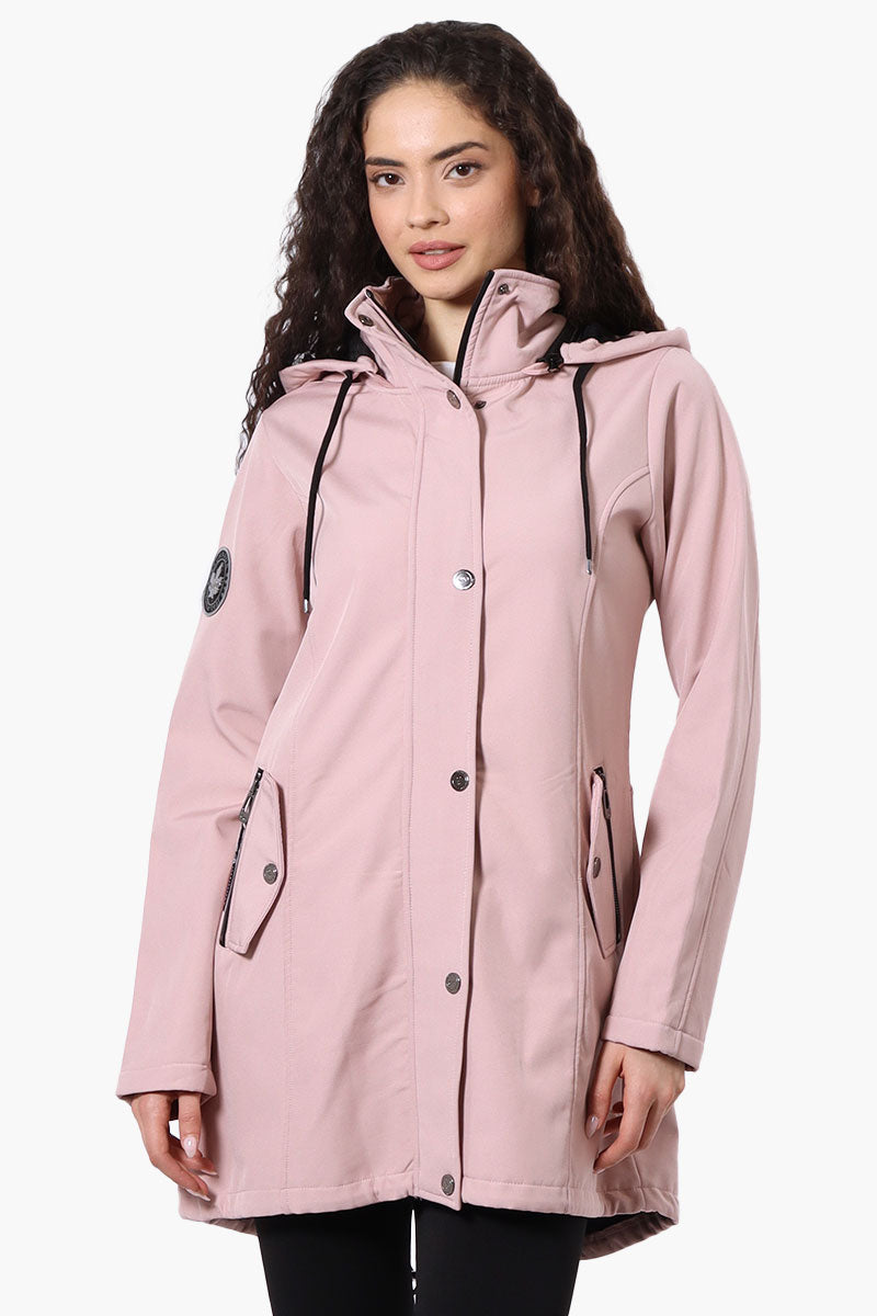 Canada Weather Gear Hooded Soft Shell Lightweight Jacket - Pink - Womens Lightweight Jackets - Canada Weather Gear