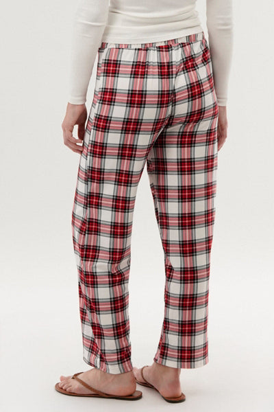 Canada Weather Gear Plaid Wide Leg Pajama Pants - White - Womens Pajamas - Canada Weather Gear