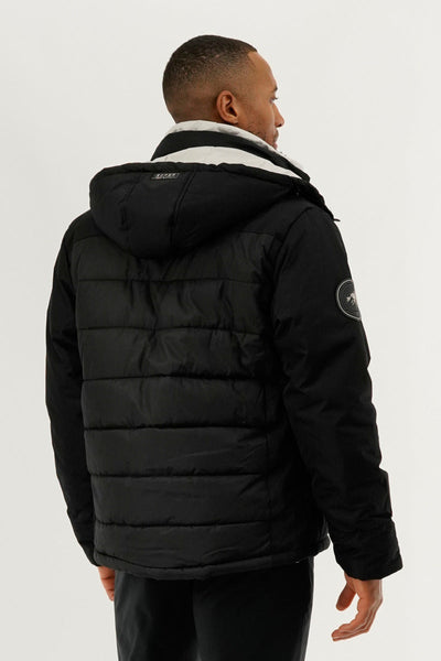 Super Triple Goose Contrast Lining Puffer Bomber Jacket - Stone - Mens Bomber Jackets - Canada Weather Gear