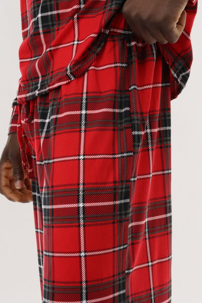 Canada Weather Gear Long Printed Pajama Pants - Red - Mens Pajamas - Canada Weather Gear