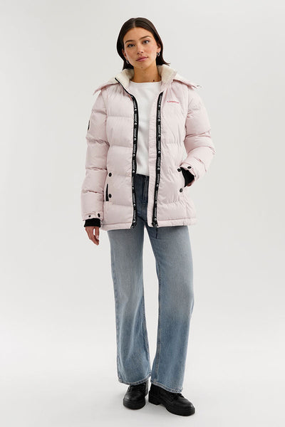 Canada Weather Gear Zip Off Sleeve Parka Jacket - Blush - Womens Parka Jackets - Canada Weather Gear