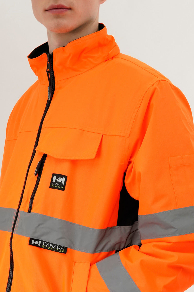 Hi-Vis Reflective Parka Jacket - Orange
