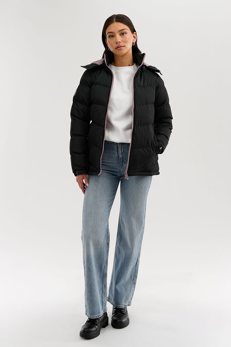 Canada Weather Gear Chevron Bomber Jacket - Black - Womens Bomber Jackets - Canada Weather Gear