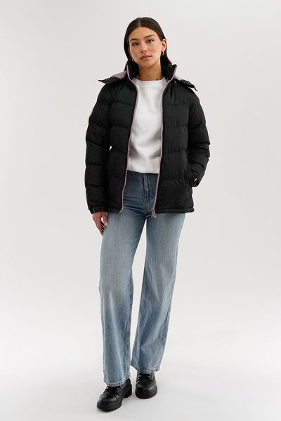 Canada Weather Gear Chevron Bomber Jacket - Black - Womens Bomber Jackets - Canada Weather Gear