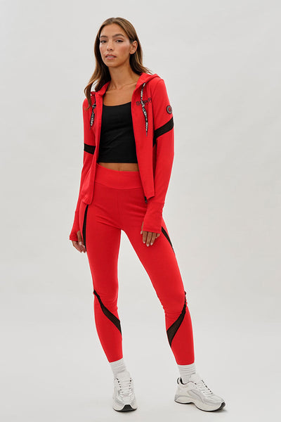 Super Triple Goose High Waisted Leggings - Red - Womens Leggings - Canada Weather Gear