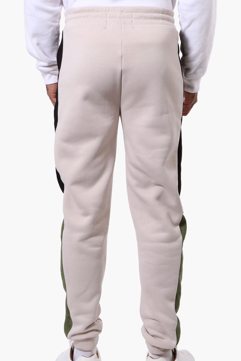 Canada Weather Gear Side Stripe Colour Block Joggers - Beige - Mens Joggers & Sweatpants - Canada Weather Gear