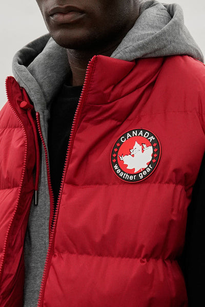 Canada Weather Gear Hooded Puffer Vest - Red
