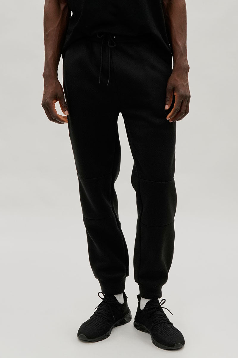 Super Triple Goose Basic Zipper Pocket Joggers - Black