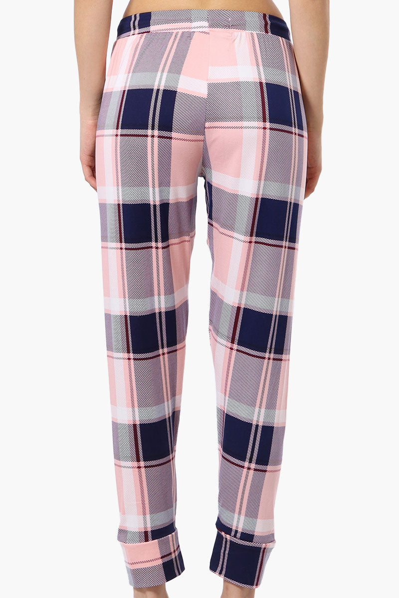 Canada Weather Gear Plaid Tie Waist Pajama Bottoms - Pink - Womens Pajamas - Canada Weather Gear