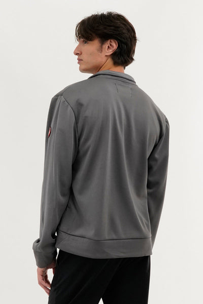 Canada Weather Gear Quilted Snap Button Lightweight Jacket - Grey - Mens Lightweight Jackets - Canada Weather Gear