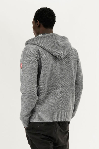 Canada Weather Gear Plaid Lined Zip Up Knit Hoodie - Grey - Mens Hoodies & Sweatshirts - Canada Weather Gear
