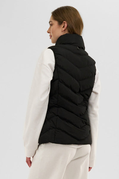 Canada Weather Gear Chevron Bubble Vest - Black - Womens Vests - Canada Weather Gear