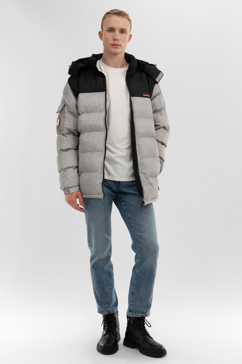 Canada Weather Gear Removable Sleeve Bomber Jacket - Grey