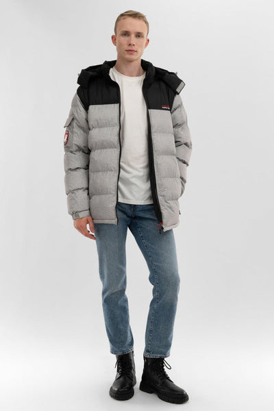 Canada Weather Gear Removable Sleeve Bomber Jacket - Grey