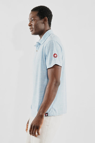Canada Weather Gear Basic Solid Polo Shirt - Blue - Mens Polo Shirts - Canada Weather Gear