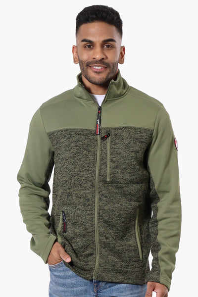 Canada Weather Gear Zip Up Fleece Lightweight Jacket - Olive - Mens Lightweight Jackets - Canada Weather Gear