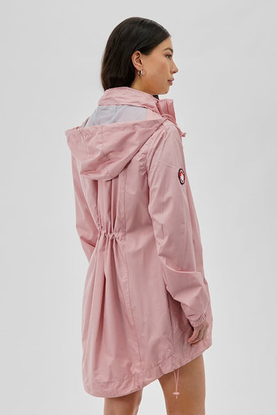 Canada Weather Gear Long Hooded Lightweight Jacket - Pink - Womens Lightweight Jackets - Canada Weather Gear